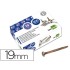 Encuadernadores liderpapel niquelados n.3 19 mm caja de 100 unidades