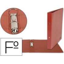Carpeta de 2 anillas 25mm redondas liderpapel folio carton cuero