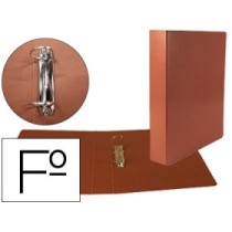 Carpeta de 2 anillas 40mm mixtas liderpapel foliocarton cuero