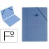 Carpeta liderpapel gomas folio sencilla carton compacto azul