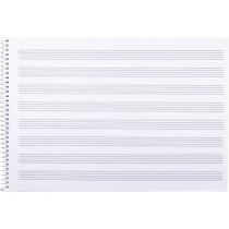 Bloc musica liderpapel pentagrama 3mm folio apaisado 20 hojas 100g/m2