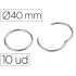 Anilla bisagra liderpapel niquelada n.4 diametro 40 mm caja de 10 unidades