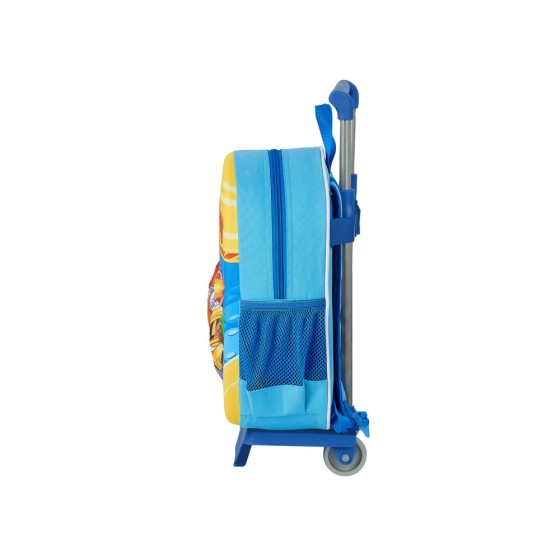 Mochila Escolar 3D Con Carro Superzings 27 x 32 x 10 cm.
