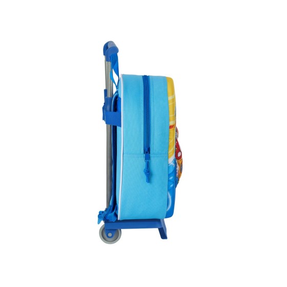 Mochila Escolar 3D Con Carro Superzings 27 x 32 x 10 cm.
