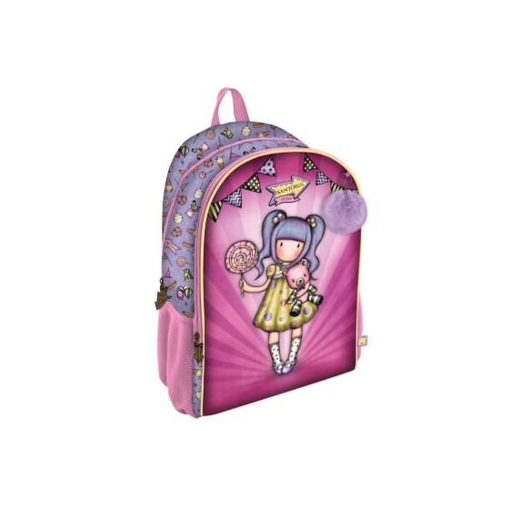 Mochila 2 Cremalleras Gorjuss Fairground First Prize 31,5 x 40 x 22,5 cm.