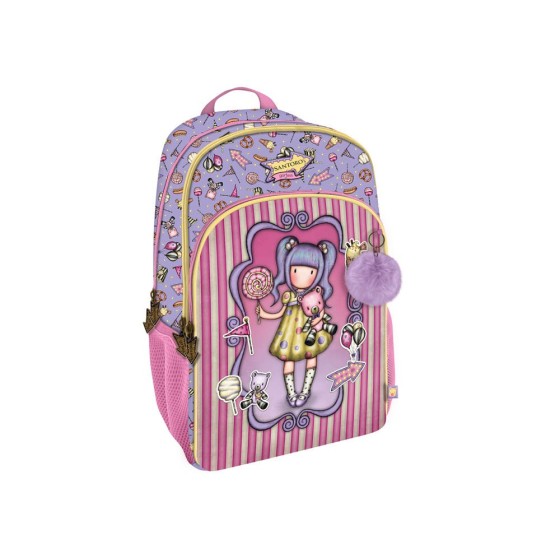 Mochila 3 Cremalleras Gorjuss Fairground First Prize 29 x 45 x 17 cm.