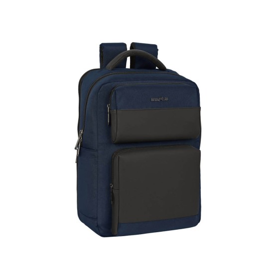 Mochila 2 Bolsillos Portatil 15,6''+Usb Safta Business Dark Blue 31 x 44 x 13 cm.