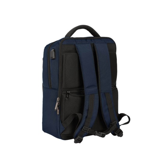 Mochila 2 Bolsillos Portatil 15,6''+Usb Safta Business Dark Blue 31 x 44 x 13 cm.