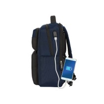 Mochila 2 Bolsillos Portatil 15,6''+Usb Safta Business Dark Blue 31 x 44 x 13 cm.