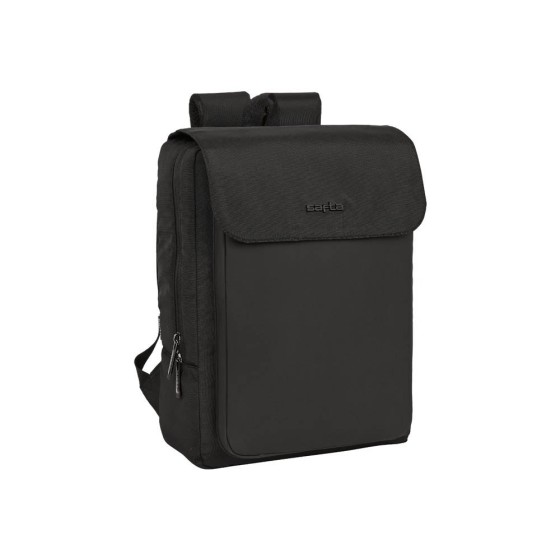 Mochila Con Solapa Portatil 13,3''+Usb Safta Business Black 29 x 39 x 12 cm.