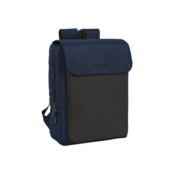 Mochila Con Solapa Portatil 13,3''+Usb Safta Business Dark Blue 29 x 39 x 12 cm.