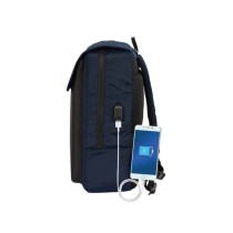 Mochila Con Solapa Portatil 13,3''+Usb Safta Business Dark Blue 29 x 39 x 12 cm.