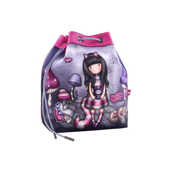 Saco Grande Gorjuss Cheshire Cat 25,5 x 28 x 17,5 cm.