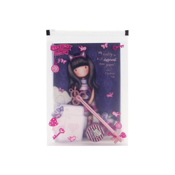 Set De Papeleria Gorjuss Cheshire Cat 