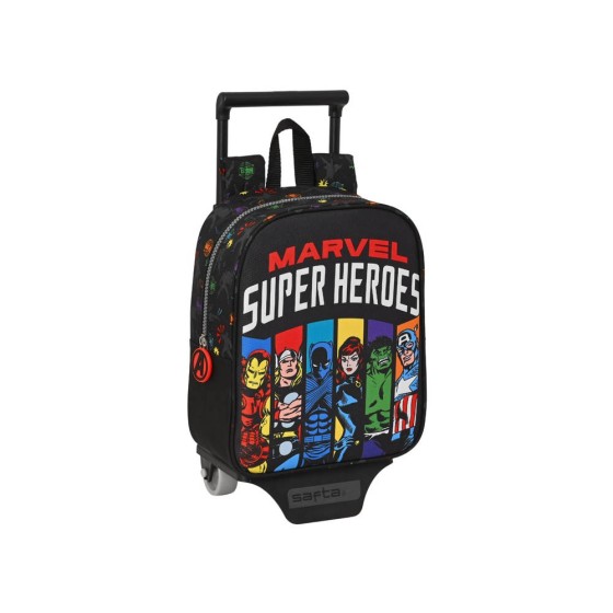 Mochila Escolar Con Carro Avengers Super Heroes 22 x 27 x 10 cm.