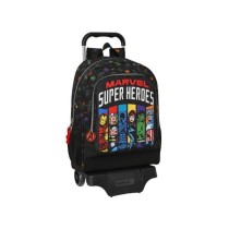 Mochila Escolar Con Carro Avengers Super Heroes 32 x 42 x 14 cm.