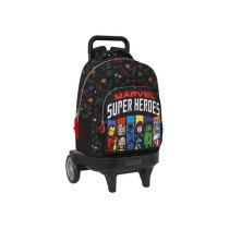 Mochila Escolar Con Ruedas Compacta Avengers Super Heroes 33 x 45 x 22 cm.