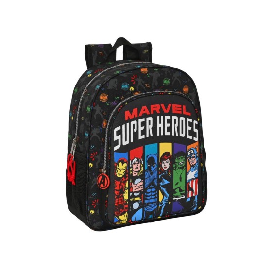 Mochila Junior Adaptable a Carro Avengers Super Heroes 32 x 38 x 12 cm.