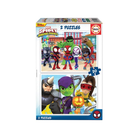 Puzzle Educa 2 X 20 Piezas Spidey Team Up 