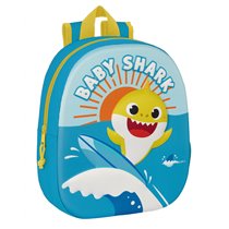 Mochila 3D Baby Shark 27 x 33 x 10 cm.