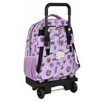 Mochila Escolar Con Ruedas Compacta Extraíble Monster Highojas Best Boos 33 x 45 x 22 cm.