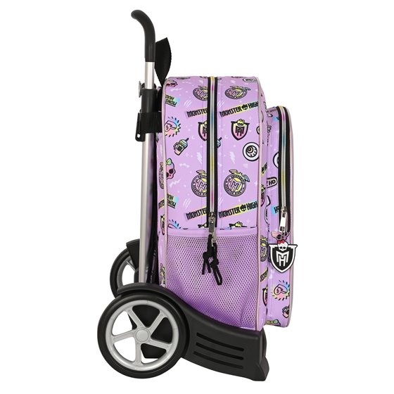 Mochila Escolar Con Carro Evolution Monster Highojas Best Boos 33 x 42 x 14 cm.