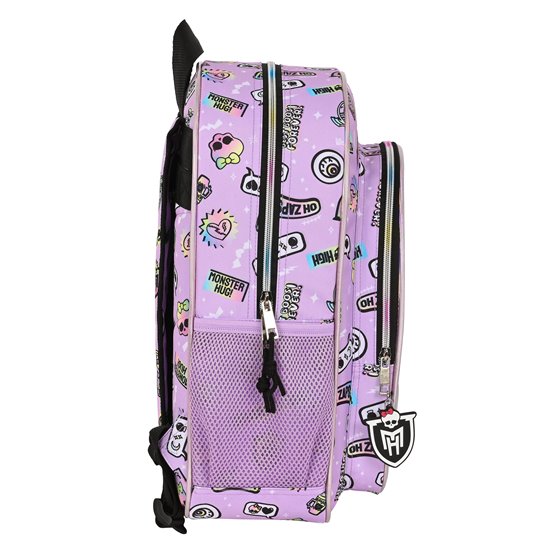 Mochila Junior Adaptable a Carro Monster Highojas Best Boos 32 x 38 x 12 cm.