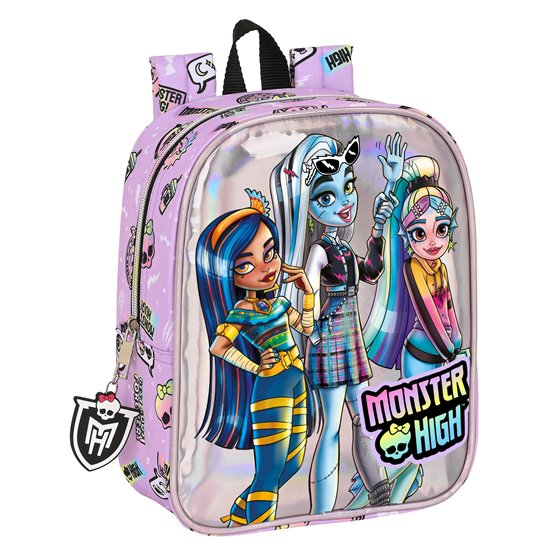 Mochila Guardería Adaptable a Carro Monster Highojas Best Boos 22 x 27 x 10 cm.