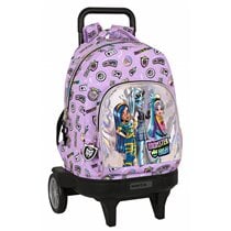 Mochila Escolar Con Ruedas Compacta Monster Highojas Best Boos 33 x 45 x 22 cm.