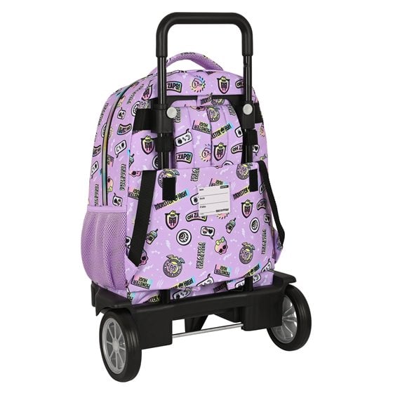 Mochila Escolar Con Ruedas Compacta Monster Highojas Best Boos 33 x 45 x 22 cm.