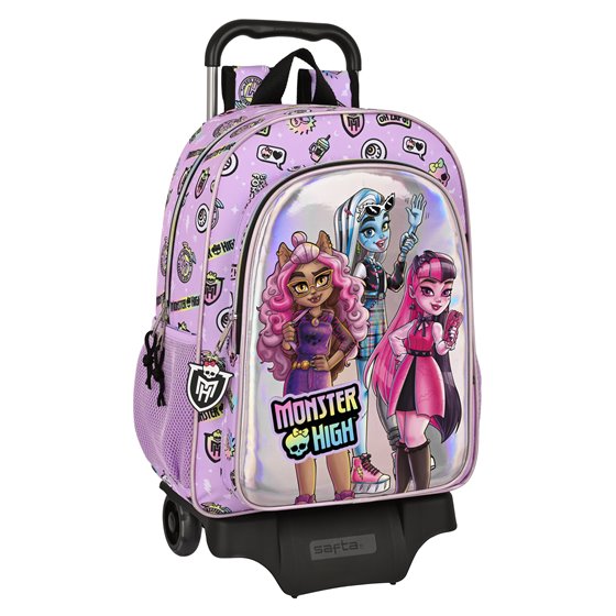 Mochila Escolar Con Carro Monster Highojas Best Boos 33 x 42 x 14 cm.