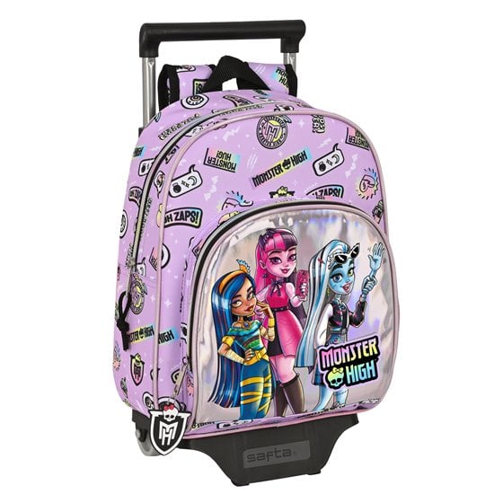 Mochila Escolar Con Carro Monster Highojas Best Boos 28 x 34 x 10 cm.