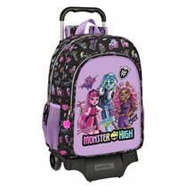 Mochila Escolar Con Carro Monster Highojas Creep 33 x 42 x 14 cm.