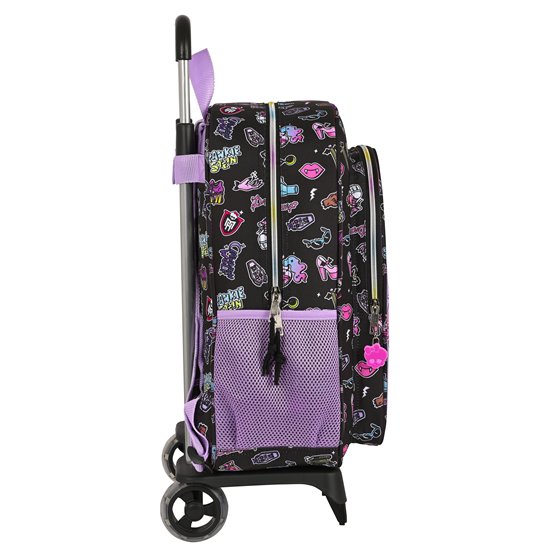 Mochila Escolar Con Carro Monster Highojas Creep 33 x 42 x 14 cm.