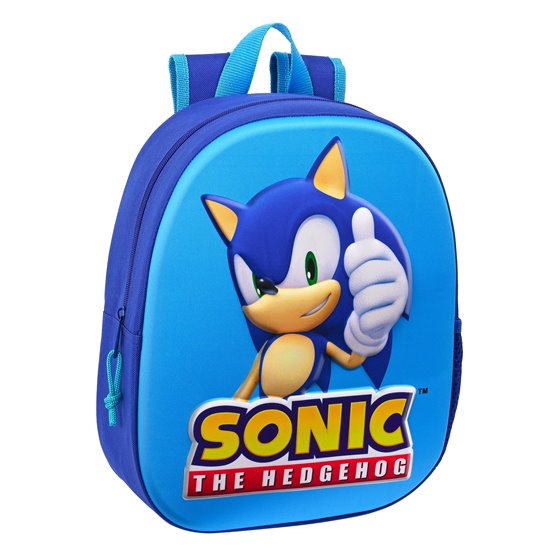Mochila 3D Sonic Speed 27 x 33 x 10 cm.