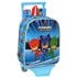 Mochila Escolar Con Carro Pjmasks 22 x 27 x 10 cm.