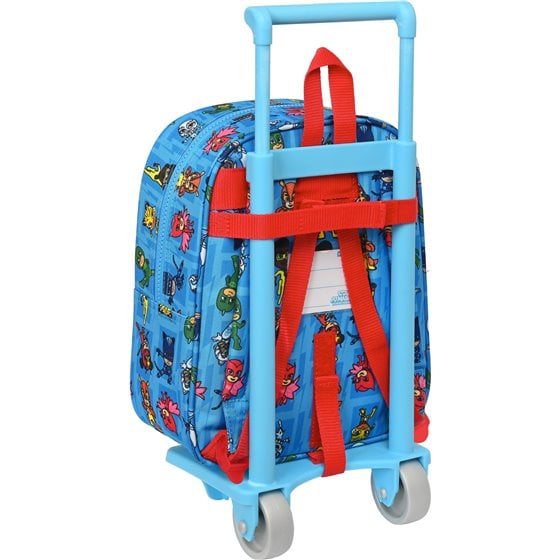 Mochila Escolar Con Carro Pjmasks 22 x 27 x 10 cm.