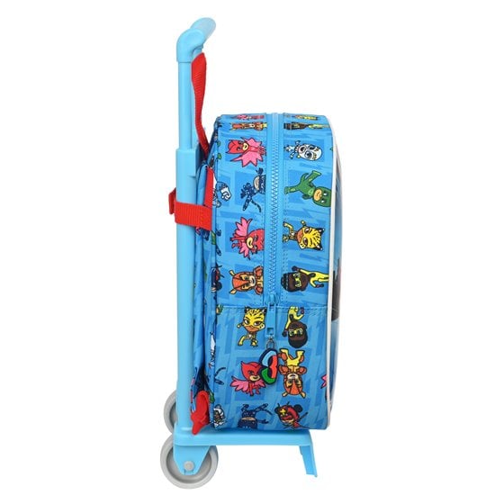 Mochila Escolar Con Carro Pjmasks 22 x 27 x 10 cm.