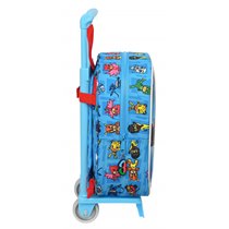 Mochila Escolar Con Carro Pjmasks 22 x 27 x 10 cm.