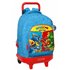 Mochila Escolar Con Ruedas Compacta Extraíble Superthings Rescue Force 33 x 45 x 22 cm.