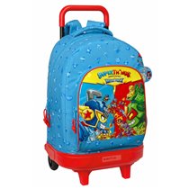 Mochila Escolar Con Ruedas Compacta Extraíble Superthings Rescue Force 33 x 45 x 22 cm.