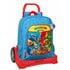 Mochila Escolar Con Carro Evolution Superthings Rescue Force 32 x 42 x 14 cm.