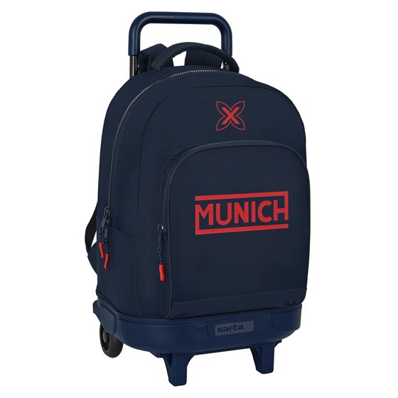 Mochila Escolar Con Ruedas Compacta Extraíble Munichojas Flash 33 x 45 x 22 cm.