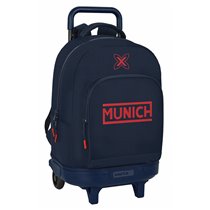 Mochila Escolar Con Ruedas Compacta Extraíble Munichojas Flash 33 x 45 x 22 cm.