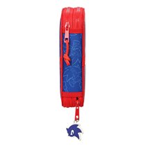 Plumier Doble Pequeño 28 Piezas Sonic Let'S Roll 12,5 x 19,5 x 4 cm.