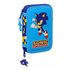 Plumier Doble Pequeño 28 Piezas Sonic Speed 12,5 x 19,5 x 4 cm.