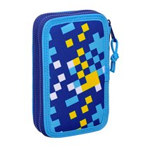 Plumier Doble Pequeño 28 Piezas Sonic Speed 12,5 x 19,5 x 4 cm.