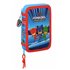 Plumier Doble Pequeño 28 Piezas Pjmasks 12,5 x 19,5 x 4 cm.