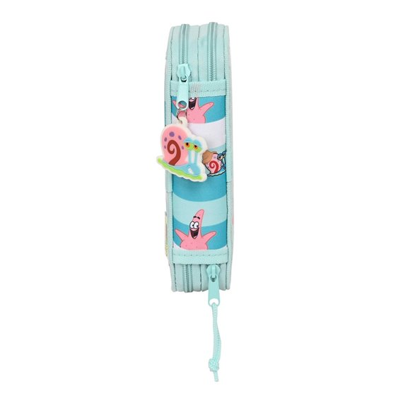 Plumier Doble Pequeño 28 Piezas Bob Esponja Stay Positive 12,5 x 19,5 x 4 cm.