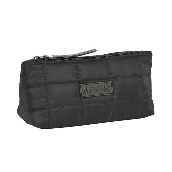 Neceser Cuadrado Moos Capsula Acolchado Negro 23 x 12 x 8 cm.
